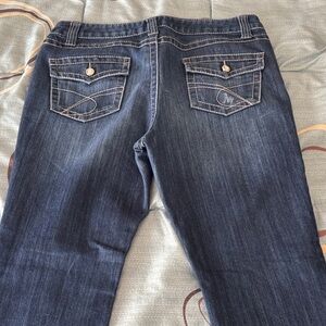 INC International Concepts Regular Fit Boot Leg Blue Jeans